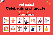 Animated People Celebrating, a Duotone Icon by Prosymbols (Thumbnail 1 of 11)