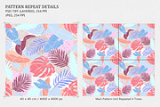 Modern Pastel Tropical Leaves Print, a Pattern Graphic by Gullenda (Thumbnail 2 of 6)