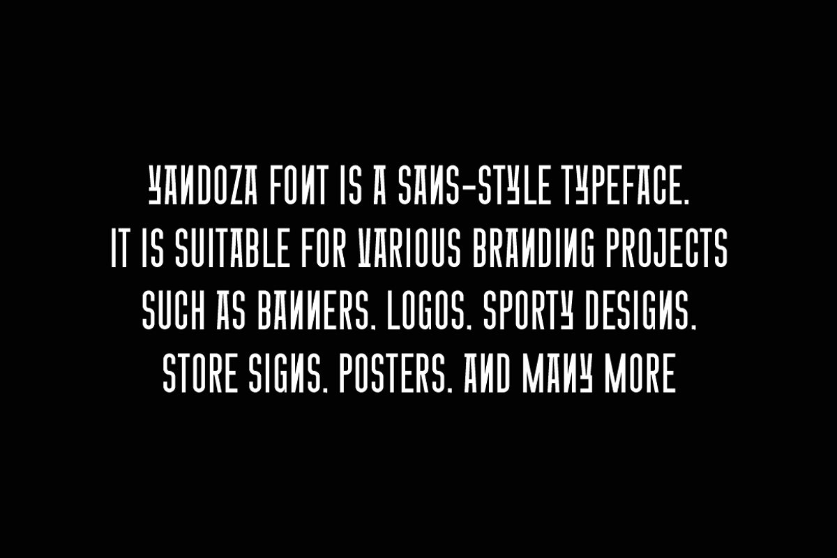 Yandoza - Modern Tall Font, a Sans Serif Font by QR Design Studio (Photo 6 of 8)