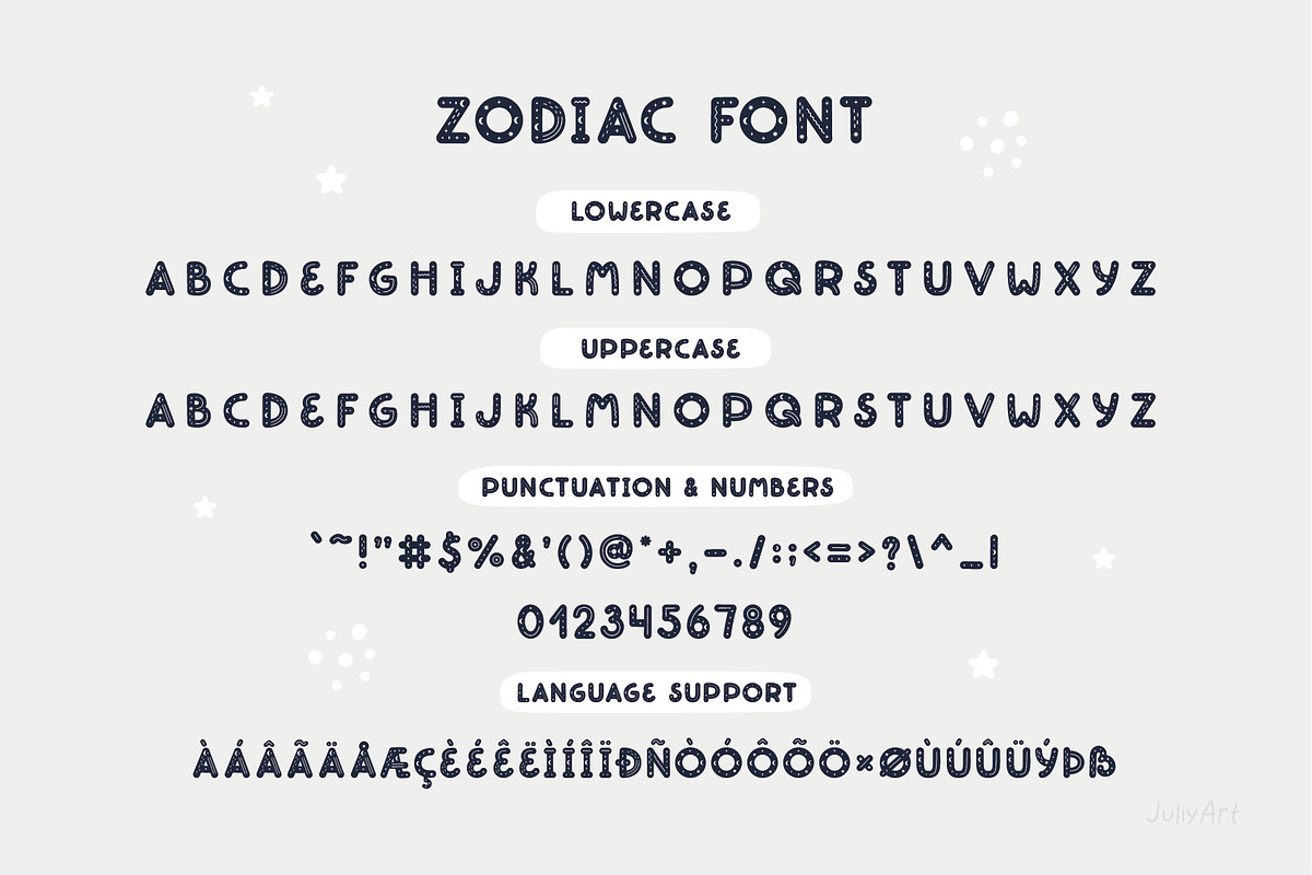 Zodiac Stars Font duo, a Script Font by JuliyArt (Photo 4 of 16)