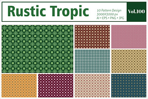 Rustic Tropic Pattern, a Pattern Graphic by MSG Studio