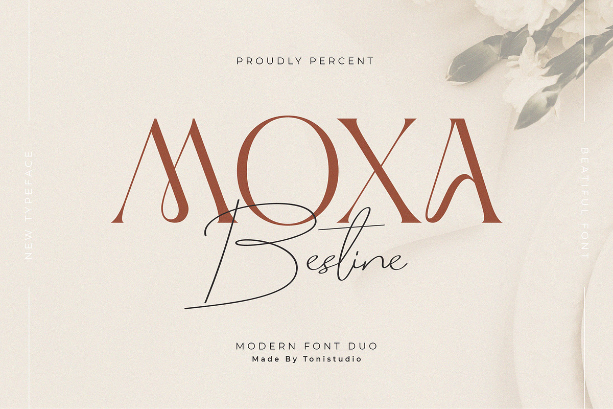 Moxa Bestine-Modern Decorative font, a Serif Font by ToniStudio (Photo 1 of 11)