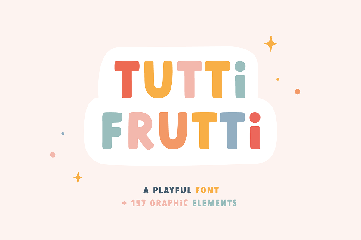 Tutti Frutti | Playful font, a Serif Font by AngelinaKovel (Photo 1 of 14)