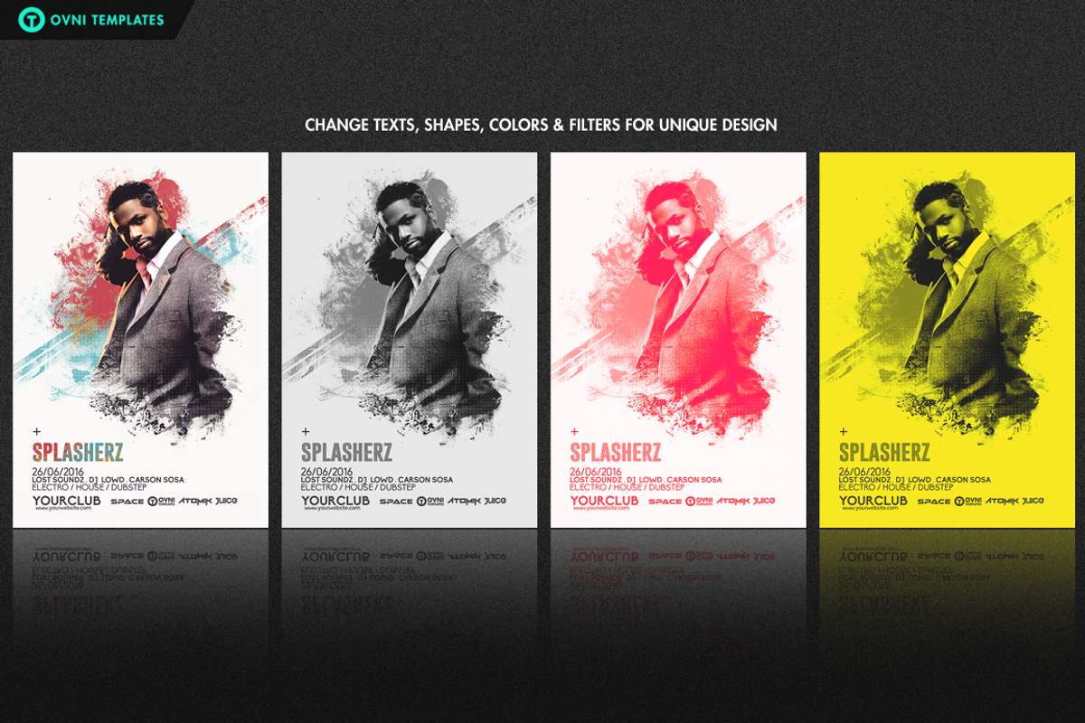 SPLASHERZ Flyer Template, a Flyer Template by OVNI-TEMPLATES (Photo 2 of 4)