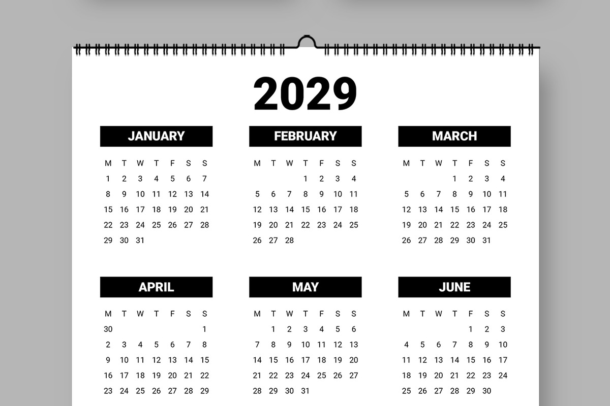 Wall Calendar 2026 to 2029, a Stationery Template by ContestDesign (Photo 5 of 6)