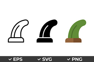 Curved Pipe Vector Icons, an Object Graphic by Artonix