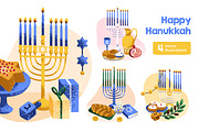 Hanukkah, Jewish holiday set, an Object Illustration by Good Studio (Thumbnail 1 of 5)