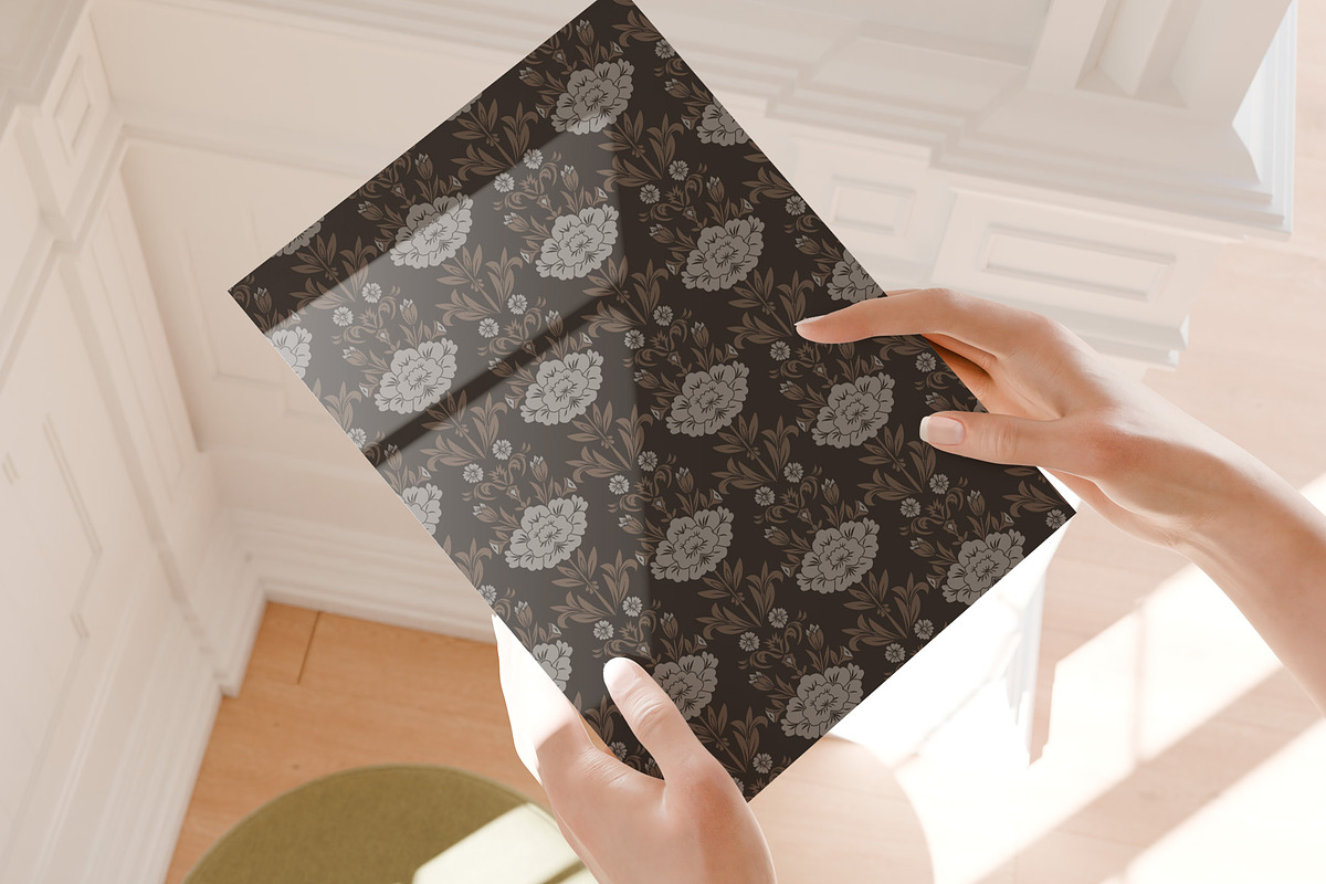 Floral Damask Patterns, a Wallpaper Graphic by Bloomart Studio (Photo 4 of 6)