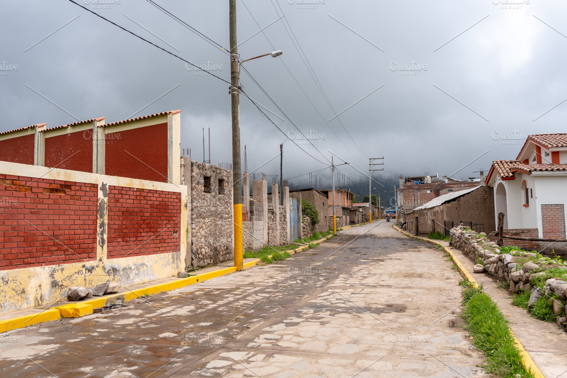 Street view of Cabanaconde village in Colca Canyon, Peru, an Architecture Photo by GoodGoods
