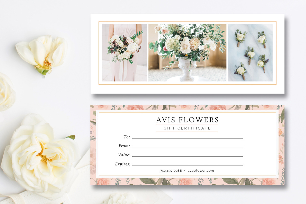 Florist Gift Card Template, a Card Template by Marham Labeling Co (Photo 1 of 3)