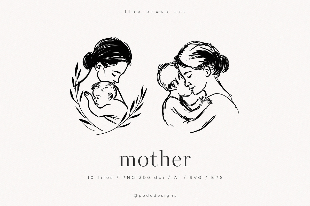 Mother Drawings, a Person Illustration by PeDe Designs (Photo 1 of 6)