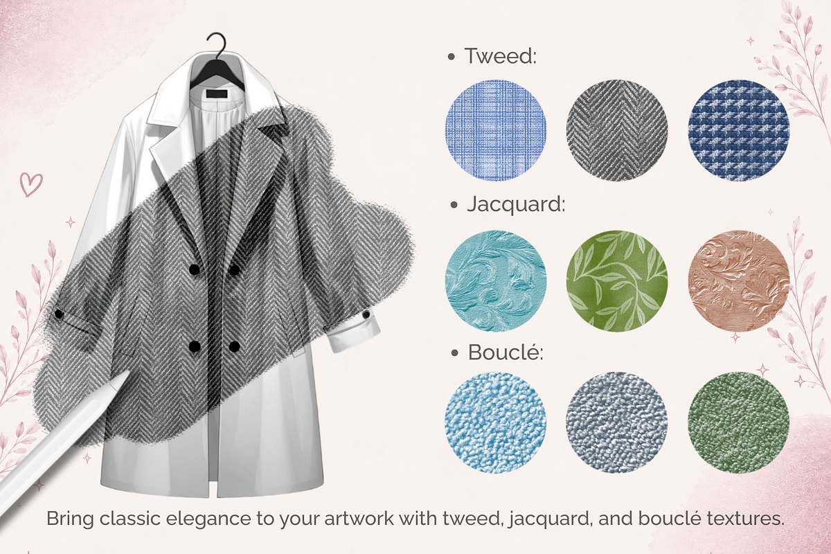 Procreate Fabric Texture Brushes, a Brush Add-On by HopeArtIllustration (Photo 3 of 7)