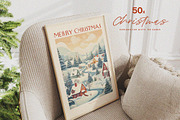 Retro Christmas Prints & Cards, a Background Graphic by Laras Wonderland (Thumbnail 9 of 11)