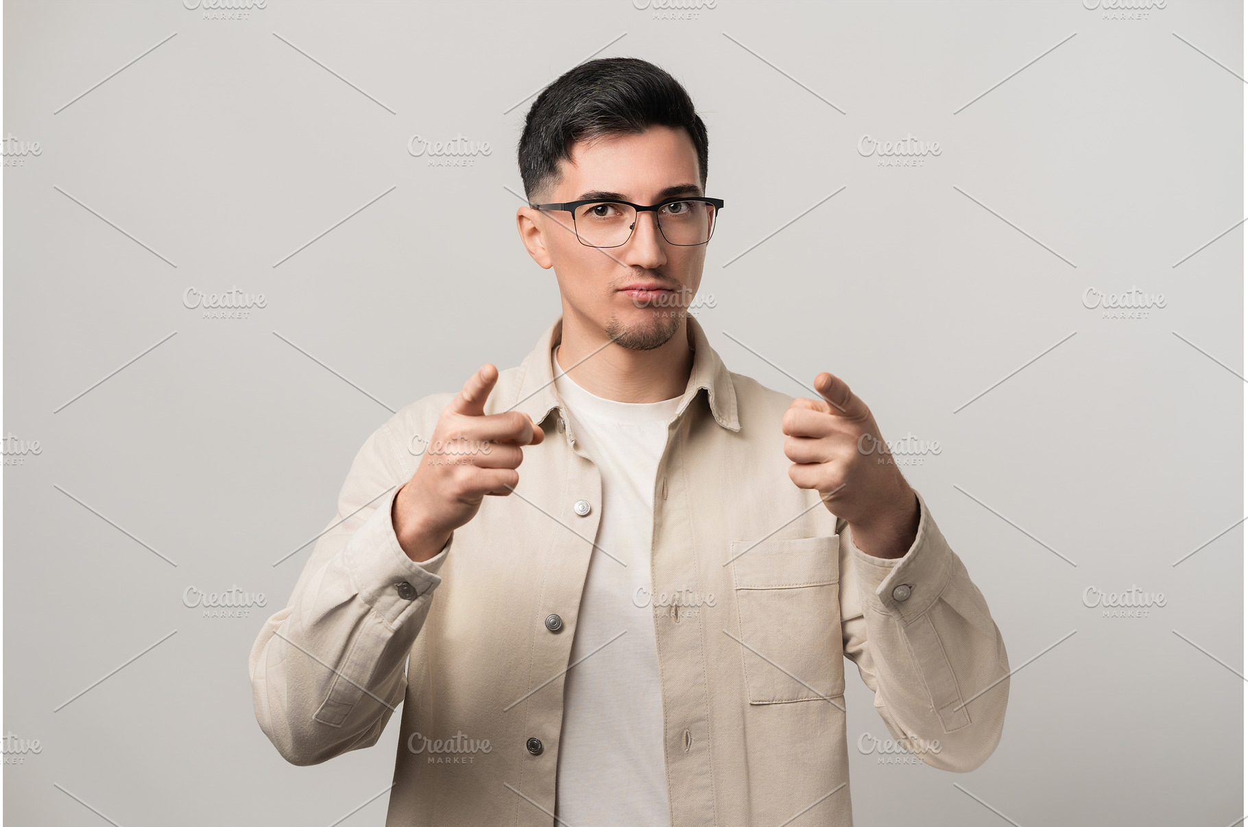 Confident man in beige clothes and, a Person Photo by AD Stock Images