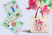 Watercolor Gardening Set, an Illustration by lilisavelieva (Thumbnail 2 of 7)