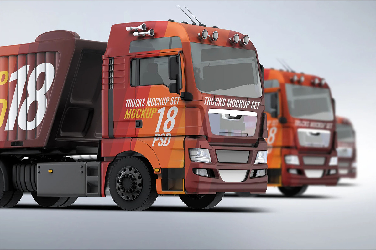 Trucks Mock-Up, a Product Mockup by DesignRushMarket (Photo 11 of 13)