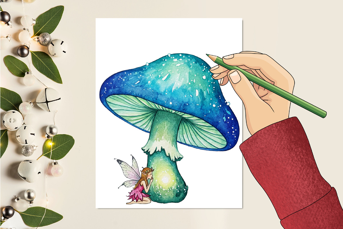 Summer Mashrooms Clipart, an Illustration by RobertsArt (Photo 6 of 7)