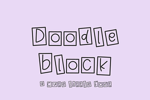 Doodleblock Display Font, a Handwritten Font by Beck McCormick