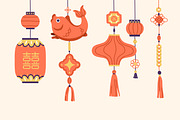 Asian decorations, Chinese ornaments, a Decorative Illustration by Good Studio (Thumbnail 2 of 6)