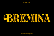 Bremina Decorative Serif Font, a Serif Font by Luna Shop (Thumbnail 1 of 8)