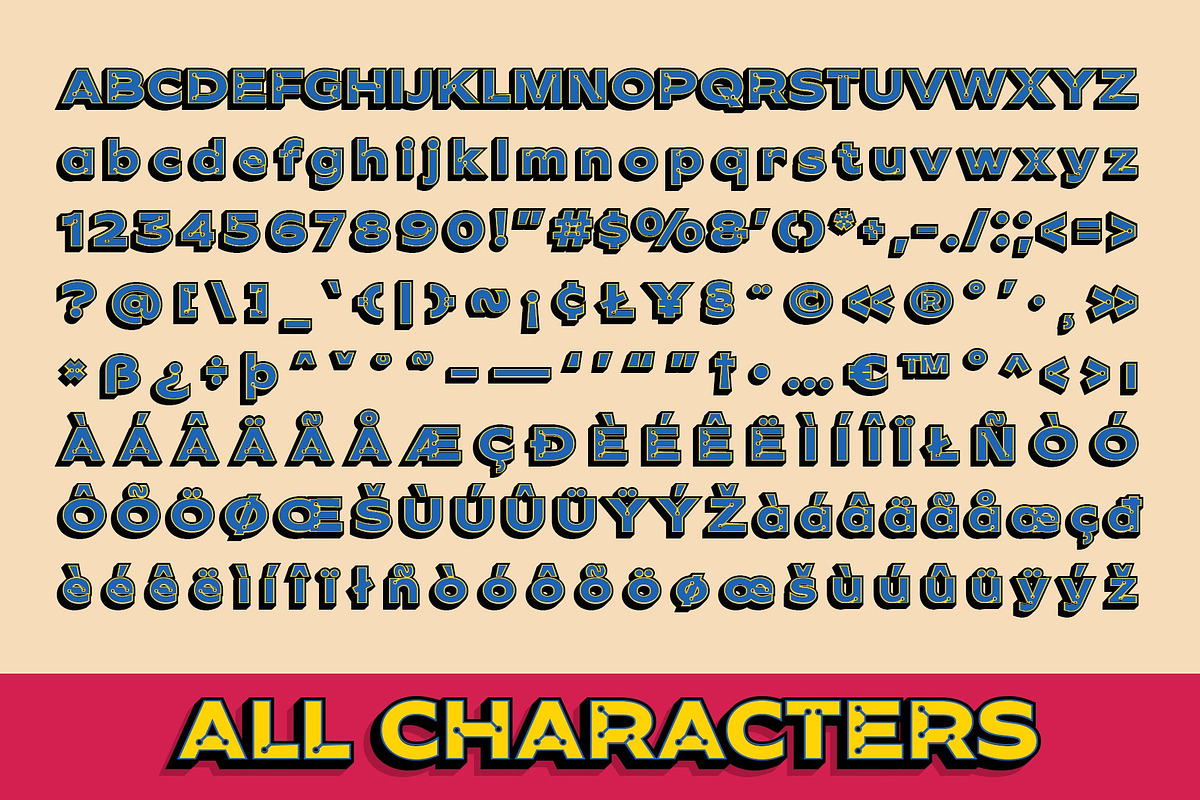 CS Garth 3D, a Sans Serif Font by Craft Supply Co. (Photo 8 of 8)