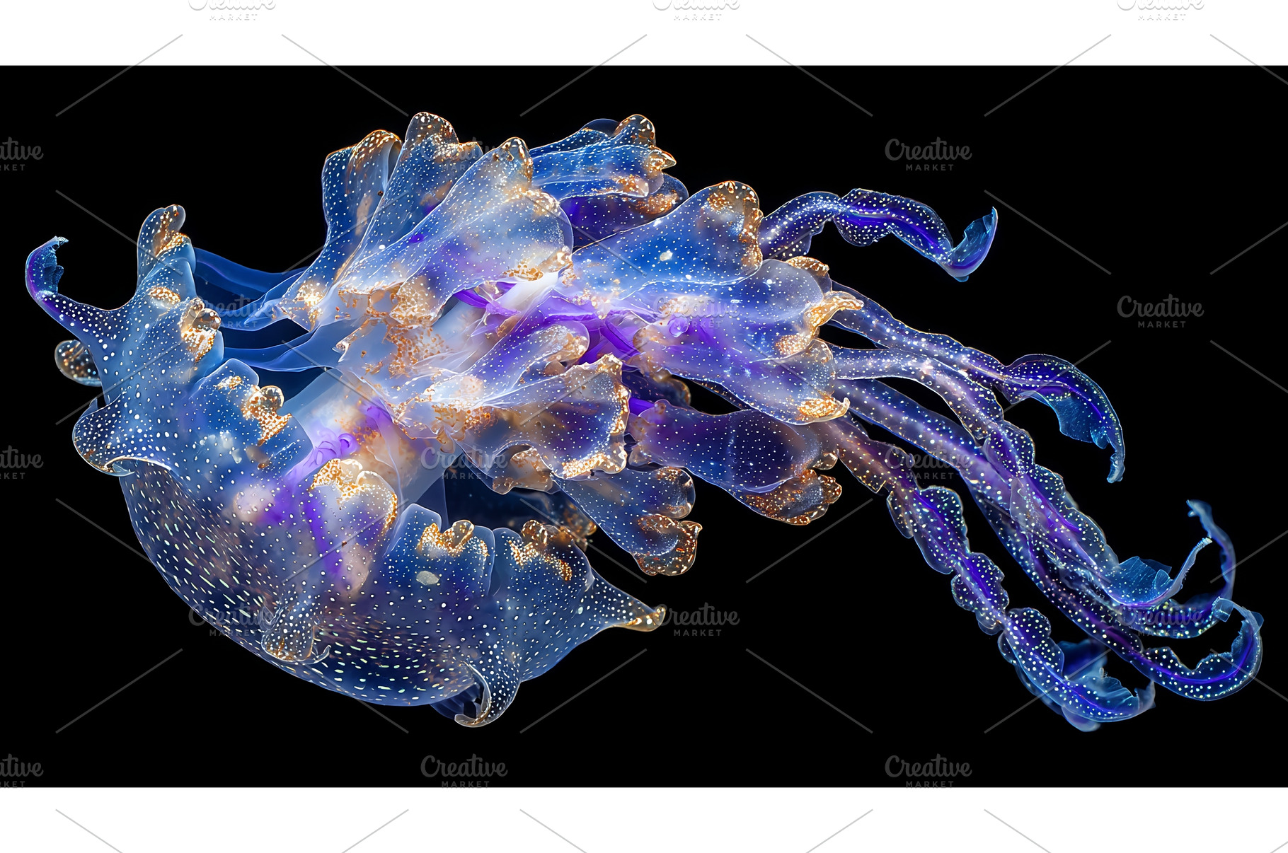 A jellyfish with intricate detailing, an Animal Photo by ZinetroN
