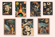 Retro Surreal Collage Posters, a Background Graphic by Amiraliya (Thumbnail 3 of 9)