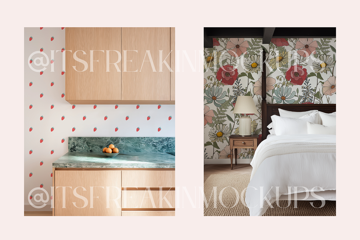 25 Wallpaper Mockup Bundle, a Household Mockup by ItsFreakinMockups (Photo 4 of 10)