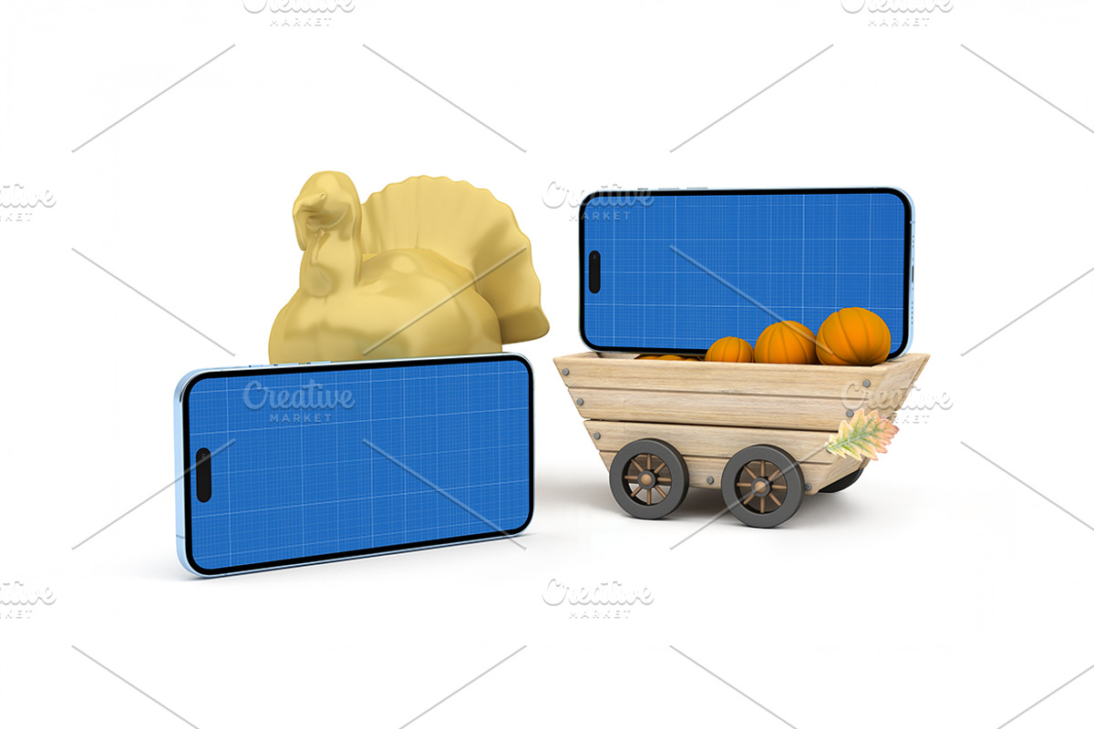 Thanksgiving iPhone 16 Mockup, an iPhone Mockup by Qaleb Studio