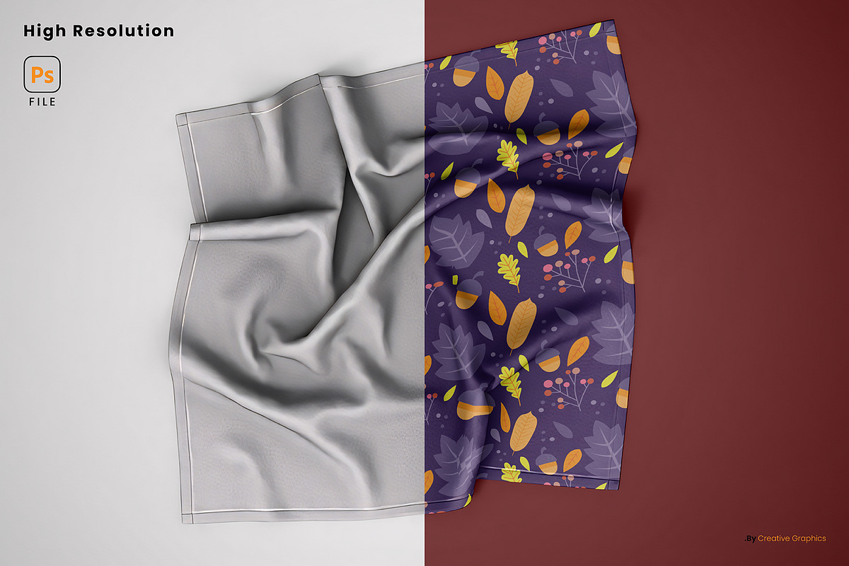 Premium Silk Fabric Mockup, a Product Mockup by PixelHutStudioo (Photo 2 of 10)