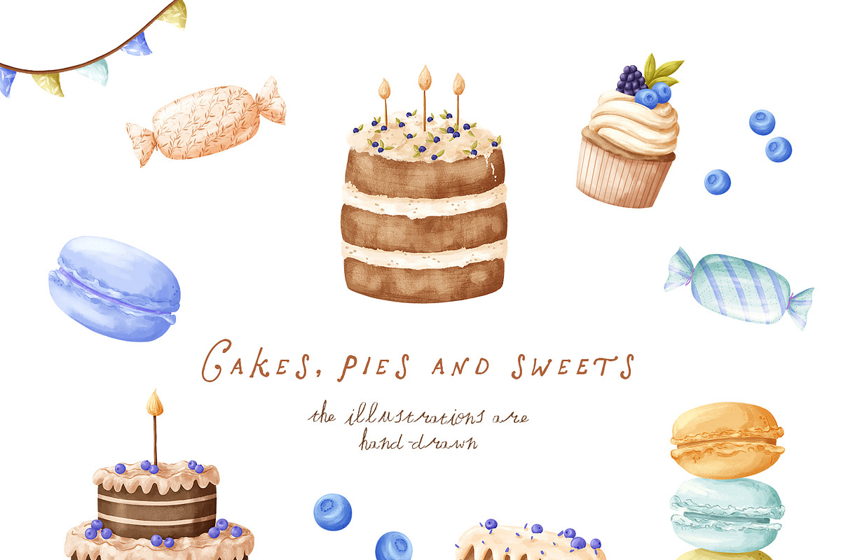 Yummy party - whimsy clipart, a Decorative Illustration by polikarpovaart (Photo 20 of 22)