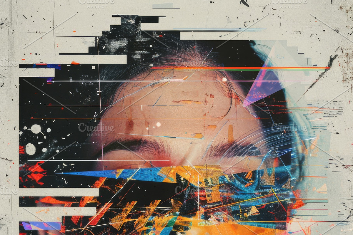 90 Glitch faces, a Person Illustration by Handmadefont (Photo 77 of 94)