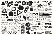 Ink brush pattern, card & shapes, a Pattern Graphic by Bosotochka♥Art (Thumbnail 7 of 11)