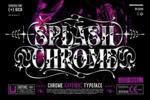 Splash Chrome Typeface, a Serif Font by alit design