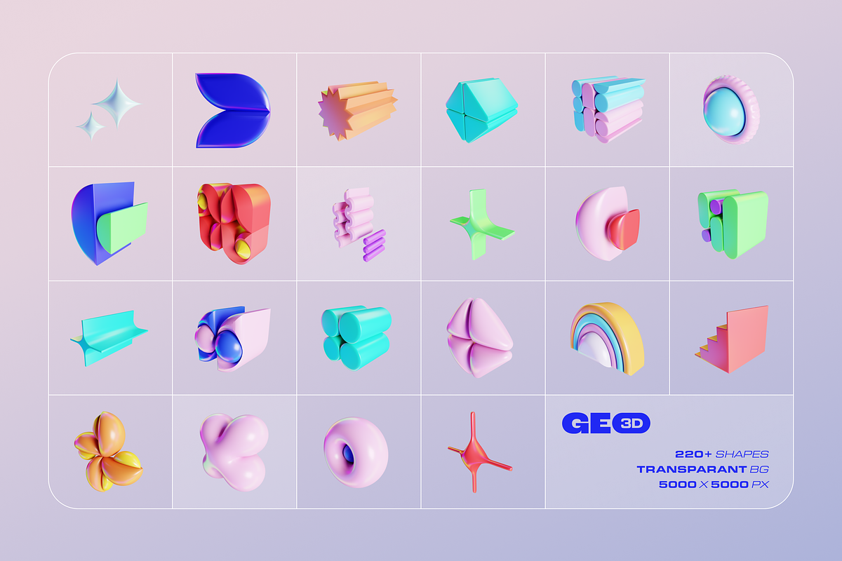 GEO/3D 220+ Colorful illustrations, an Object Graphic by assetpro.design (Photo 15 of 17)