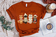 Cute Christmas Cats Wall Art PNG, an Illustration by Libby Wishes (Thumbnail 2 of 8)
