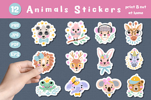 Animal Stickers. Printable Stickers