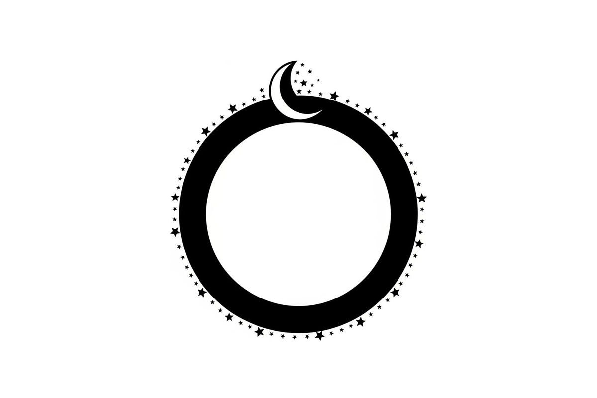 Crescent Moon Round Frame Bundle, an Illustration by Creativeshirt (Photo 7 of 31)