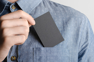 Business card mockup 85x55mm JPEG, an Abstract Photo by Shablon