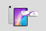 Tablet With Business Card Mockup, an iPad Mockup by swsi-studio (Thumbnail 2 of 5)