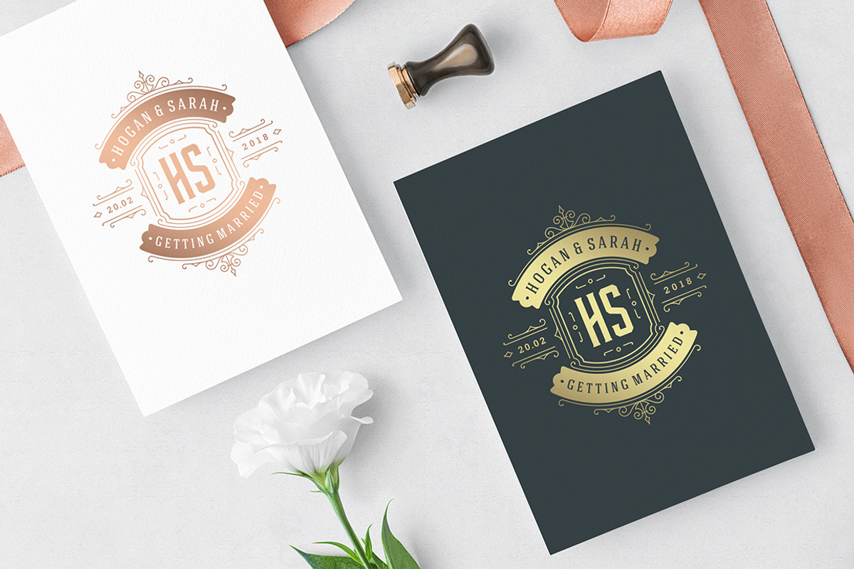 18 Wedding Logos and Badges, a Branding & Logo Template by Vasya Kobelev (Photo 13 of 15)
