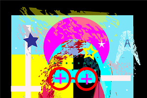 Abstract Portrait of a women with Gl, a Graphic by TeaGraphicDesign