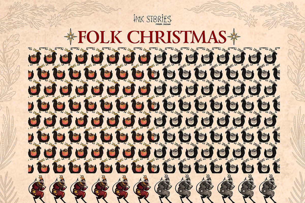 Folk Christmas Ancient Winter Tales, a Seasonal Illustration by Ink Stories (Photo 8 of 12)
