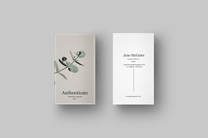 Authenticate Business Card Template