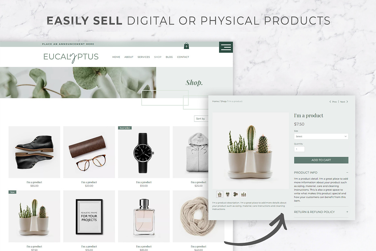 Wix Website Template | Eucalyptus, a Wix Template by Thirty One Palms Studio (Photo 3 of 7)