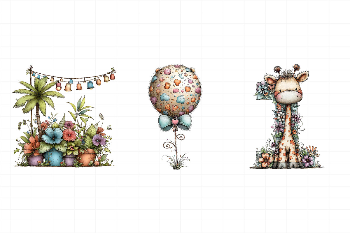 Watercolor Birthday Tropics Clipart, an Illustration by Daily.Designs (Photo 5 of 8)