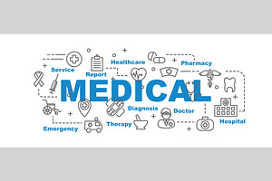 Medical Outline Icon Banner