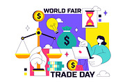 10 World Fair Trade Day Illustration, a Finance Illustration by denayunebgt (Thumbnail 4 of 4)