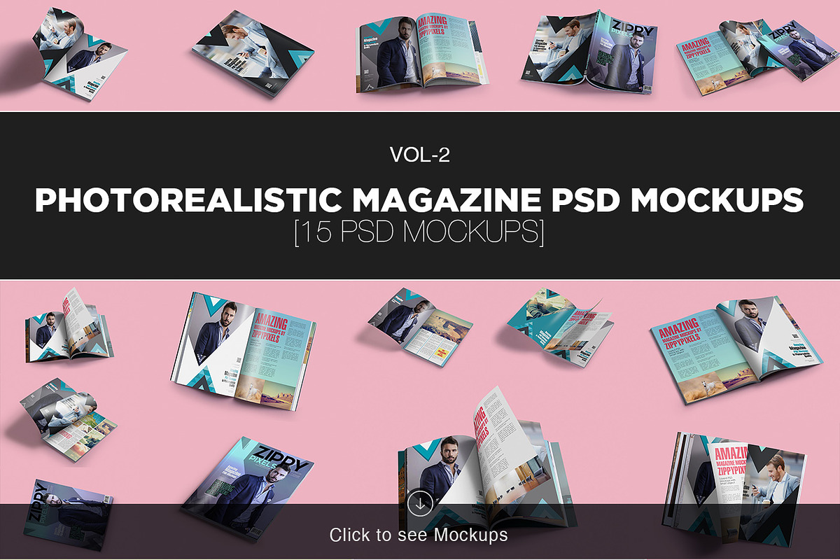 108 Magazine Mockups Bundle, a Print Template by ZippyPixels (Photo 9 of 9)