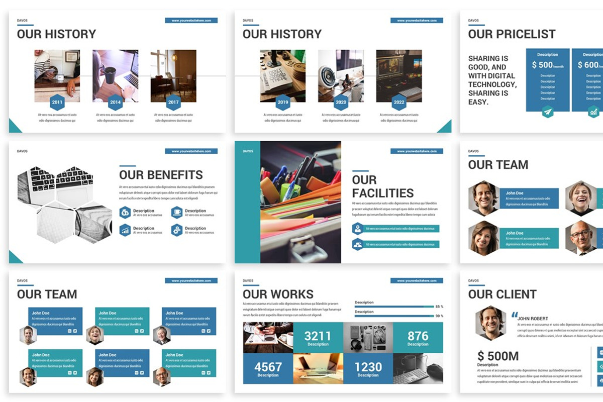 Davos - Design Digital Powerpoint, a Presentation Template by SlideFactory